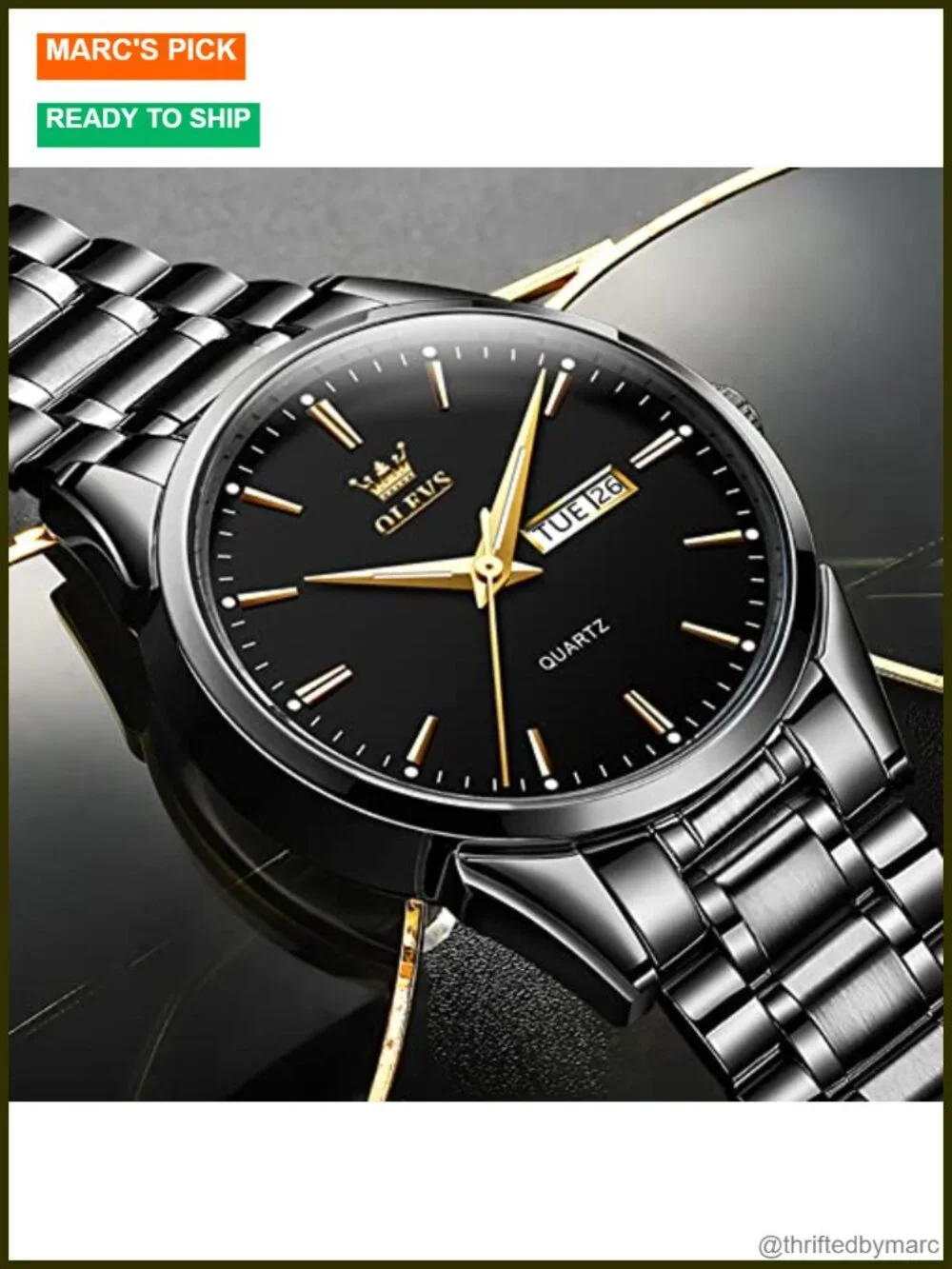 Analog Quartz Business Dress Watch Day Date Stainless Steel Classic Luminous
